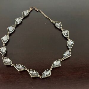 Bronze colored necklace with smoky reversible with solid multi metal links